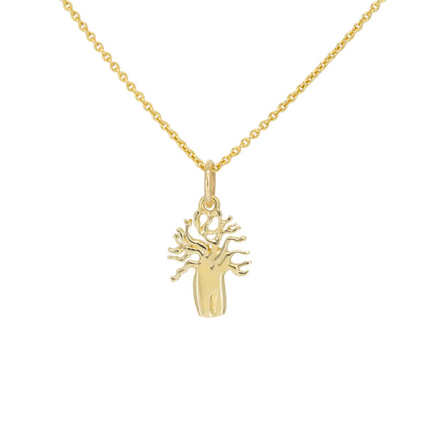 Ivanhoe Kimberley inspired boab tree yellow gold pendant