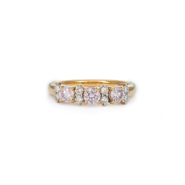 Pink diamond rose gold ring