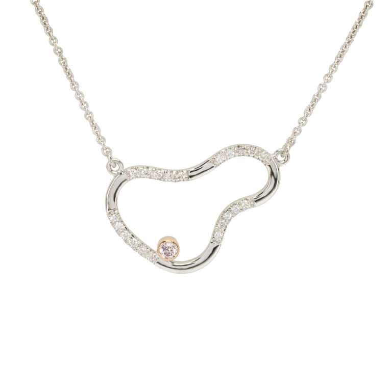 Waterlily Pink Diamond Necklace