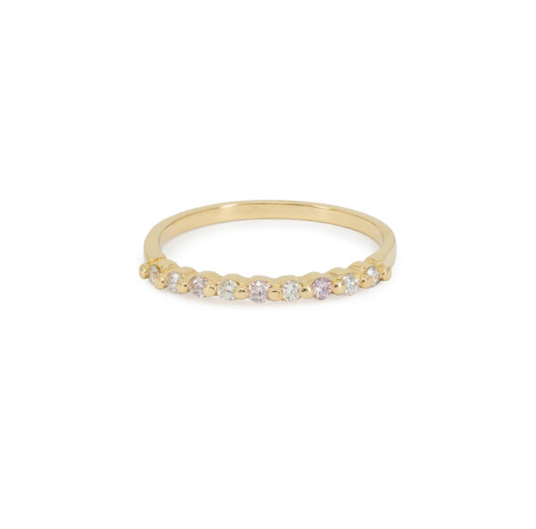 Fancy Light Pink Argyle Diamond Yellow Gold Ring