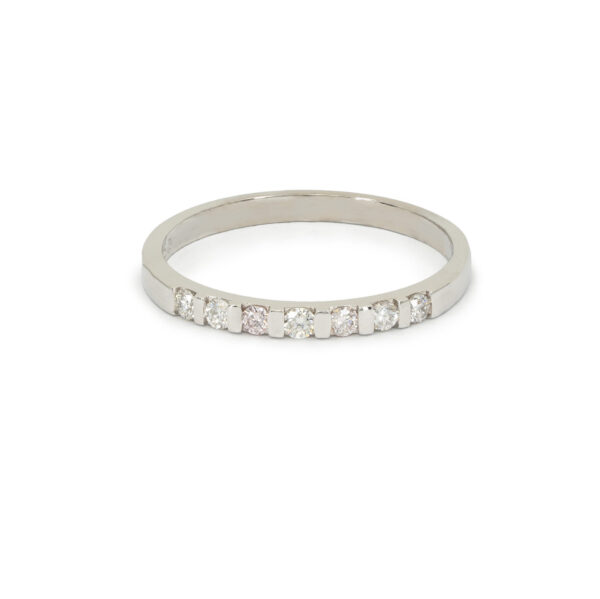 Modern fancy light pink argyle white gold diamond ring