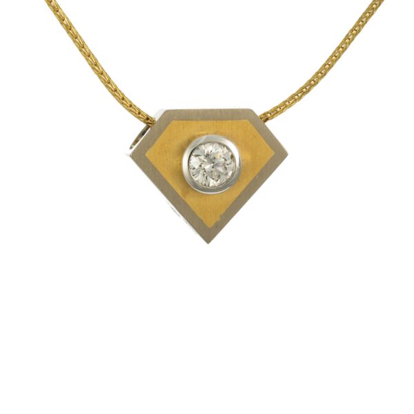 Handmade modern diamond shaped pendant