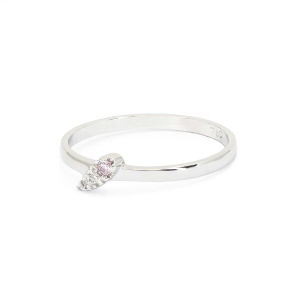 pink diamond white gold ring