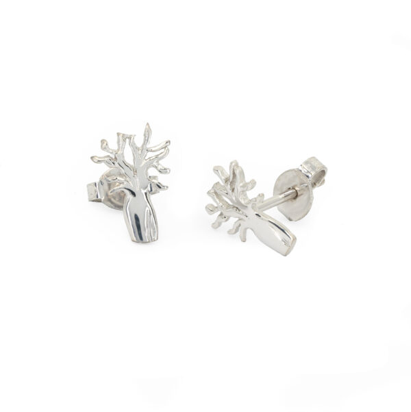 White Gold Boab Tree Studs