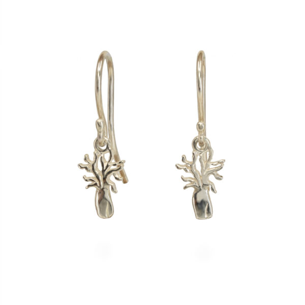 Sterling silver hook boab hook earrings