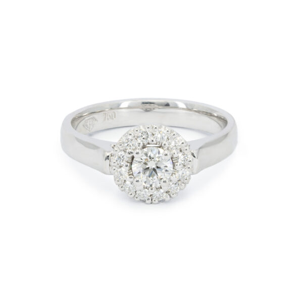 Argyle white diamond white gold ring