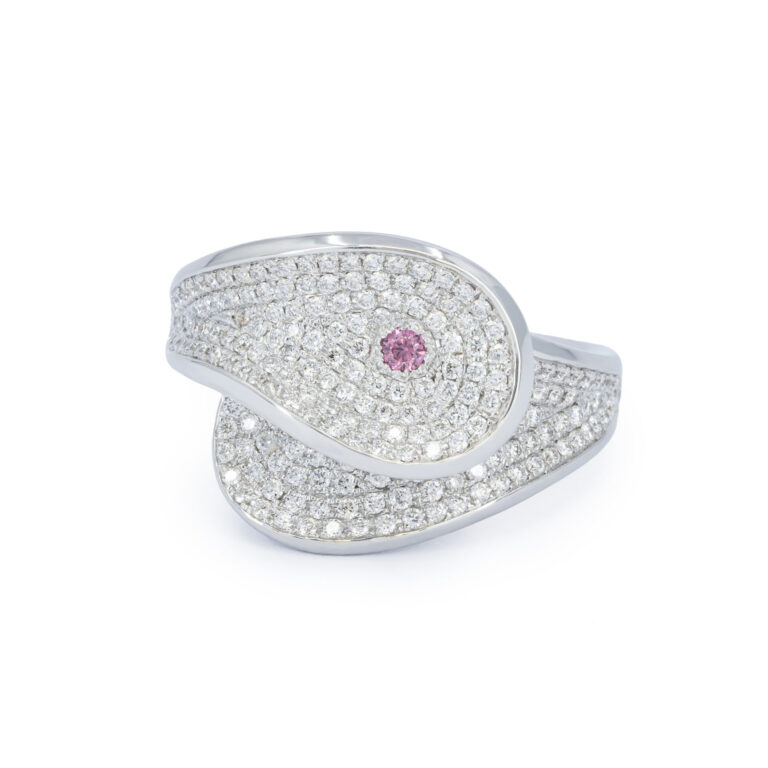 Petal Pavé Pink Diamond Ring