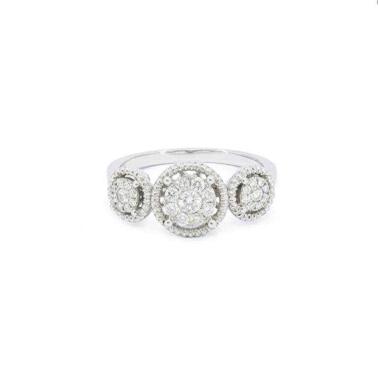 White Gold White Diamond Ring