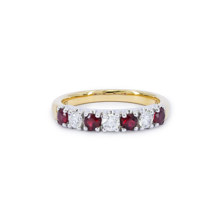 Timeless Ruby and Diamond Band